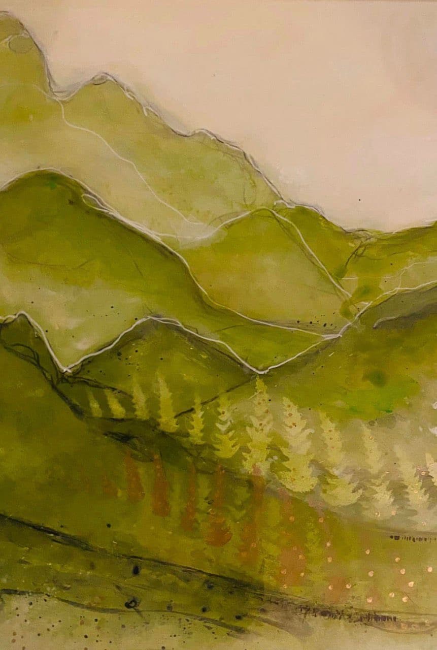 Mixed-Media-Werk Wüstenrose