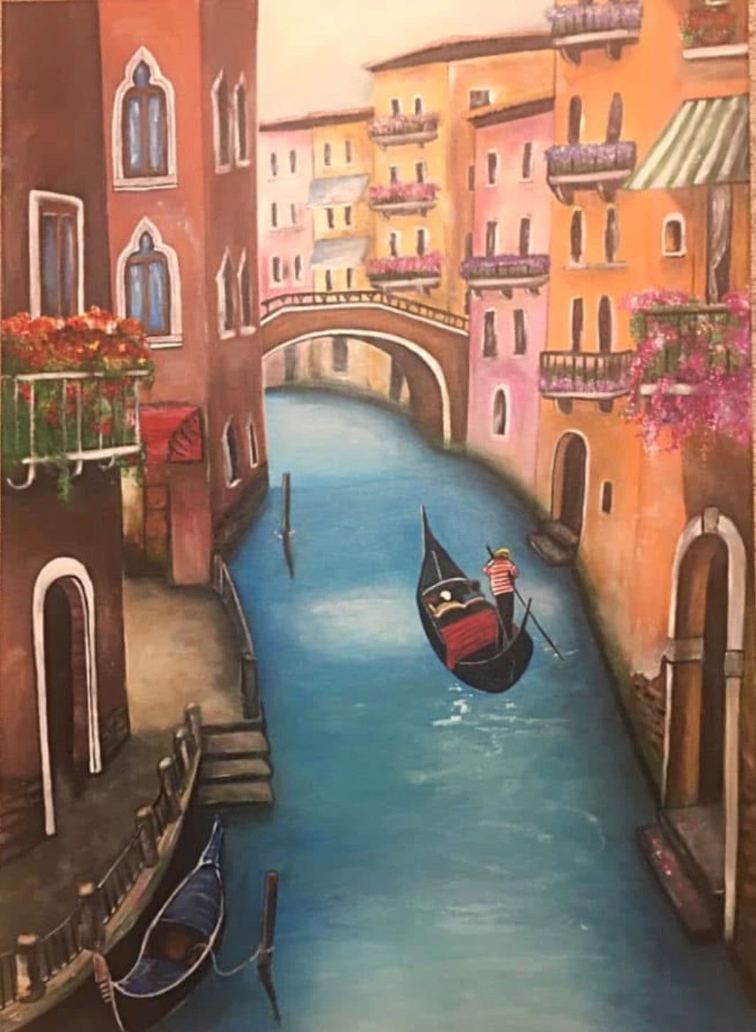 Landschaftsgemälde Mondschein