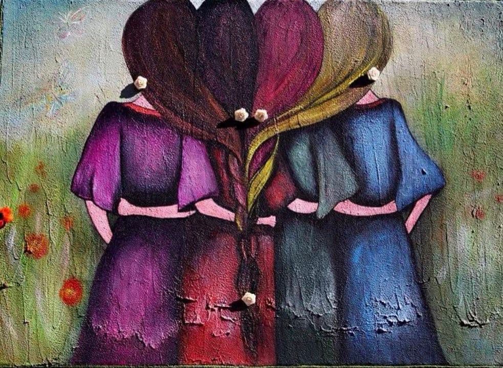 Abstraktes Gemälde Flammentanz