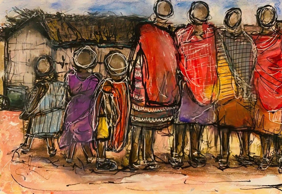 Landschaftsgemälde Olivenhain