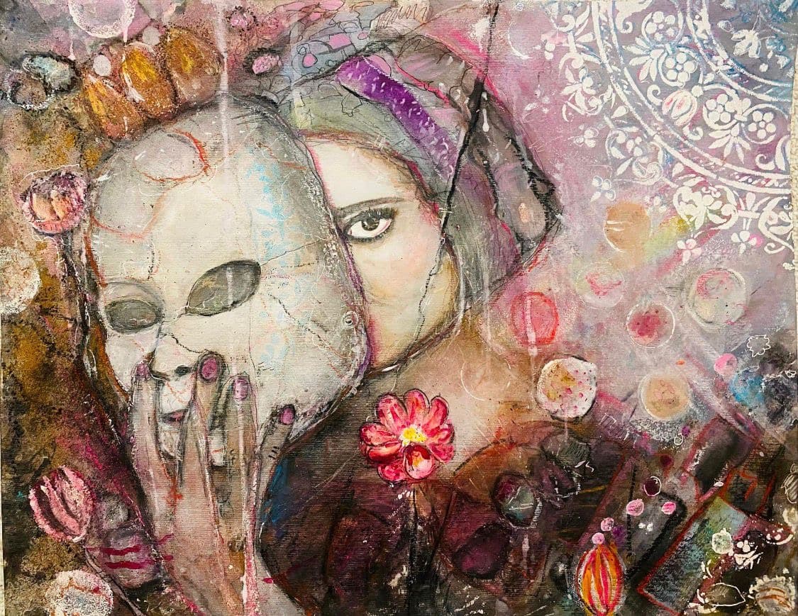 Abstraktes Gemälde Stille Wasser