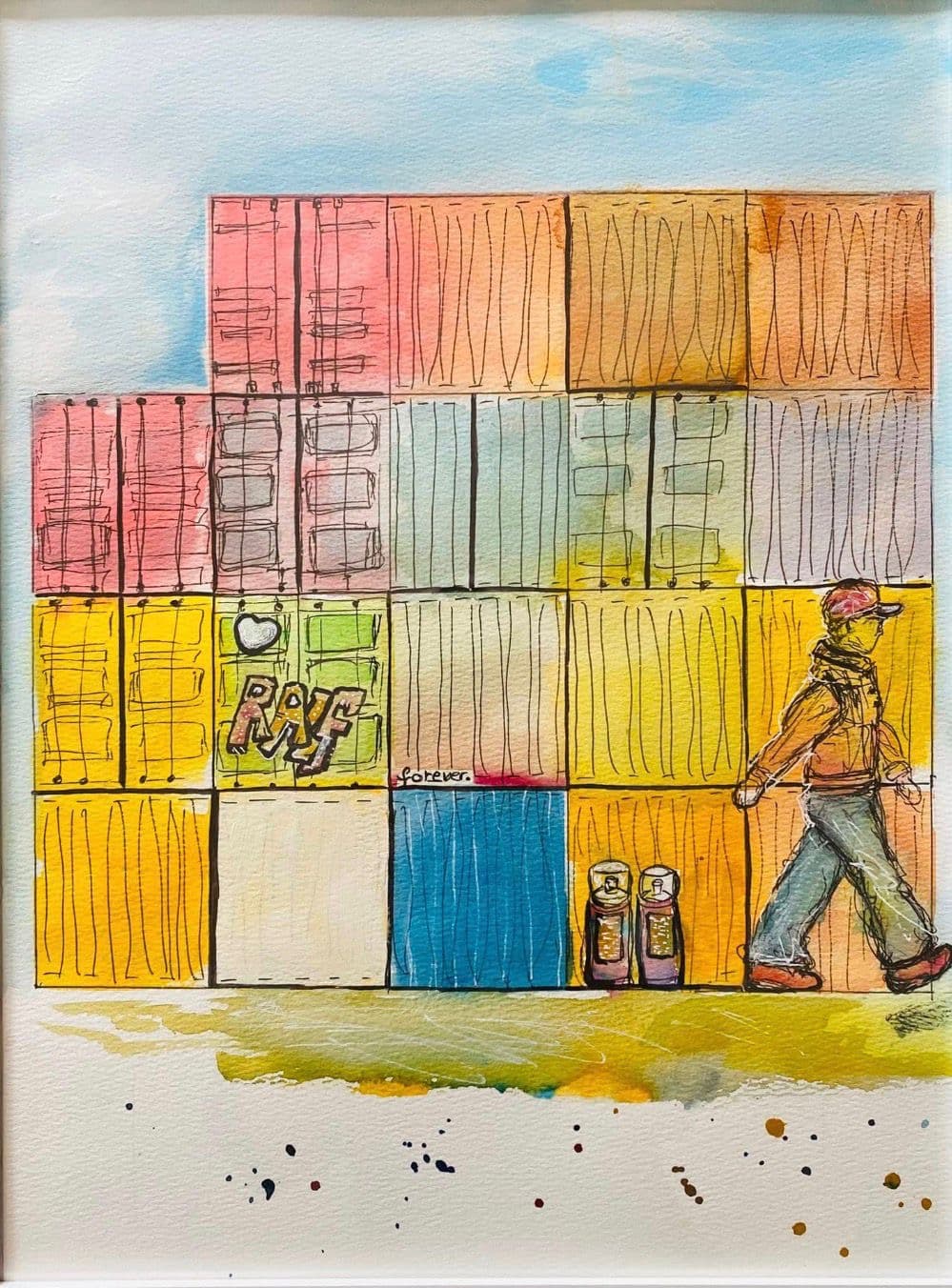 Mixed-Media-Werk Mosaik der Seele