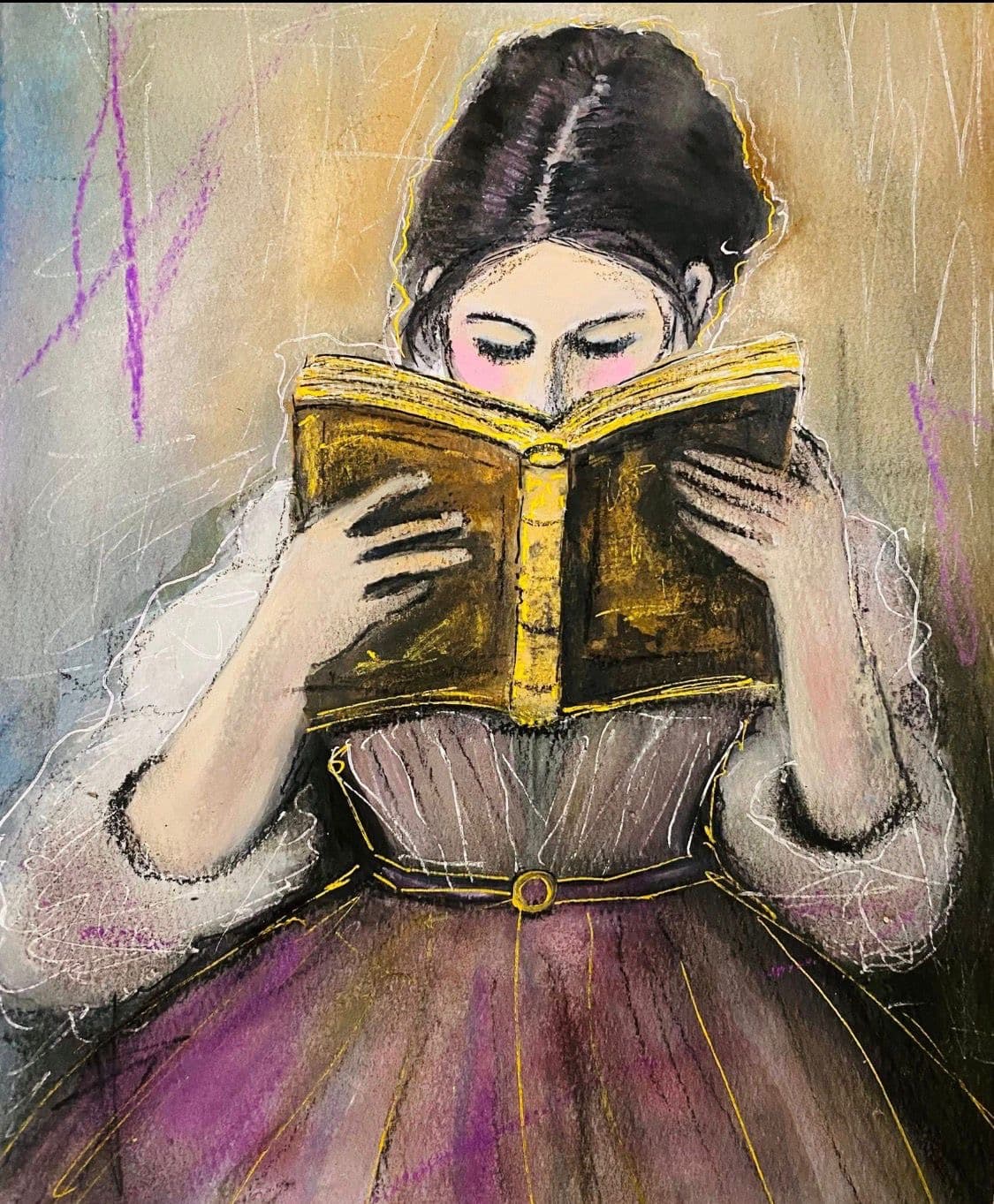 Mixed-Media-Werk Erdschichten