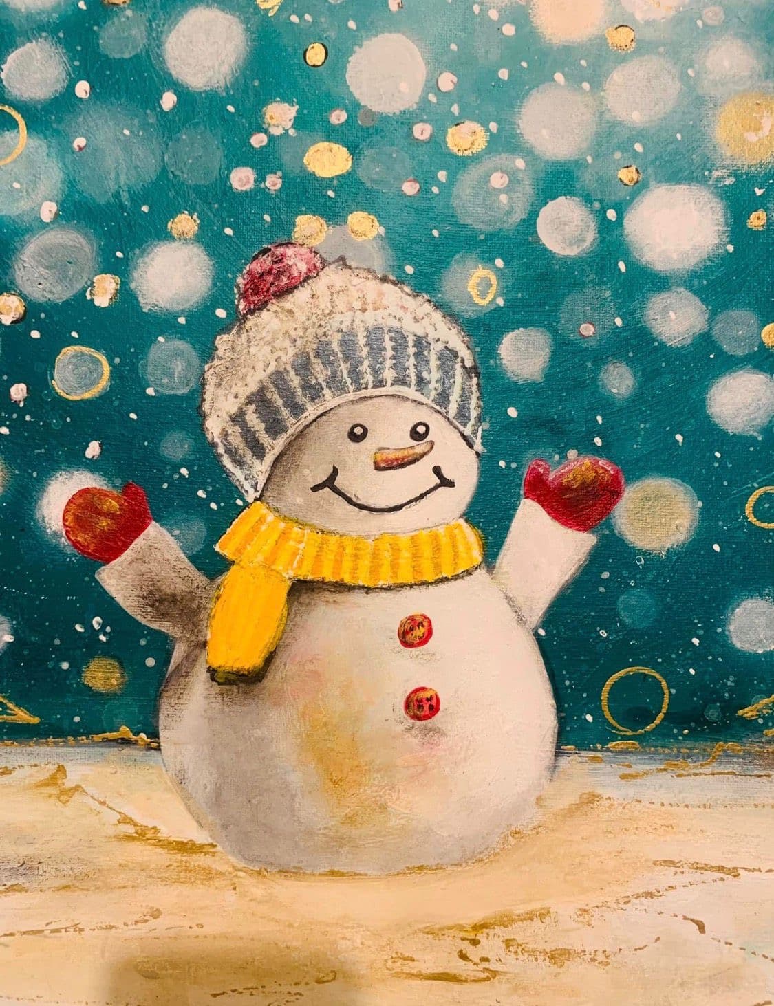 Landschaftsgemälde Sternennacht