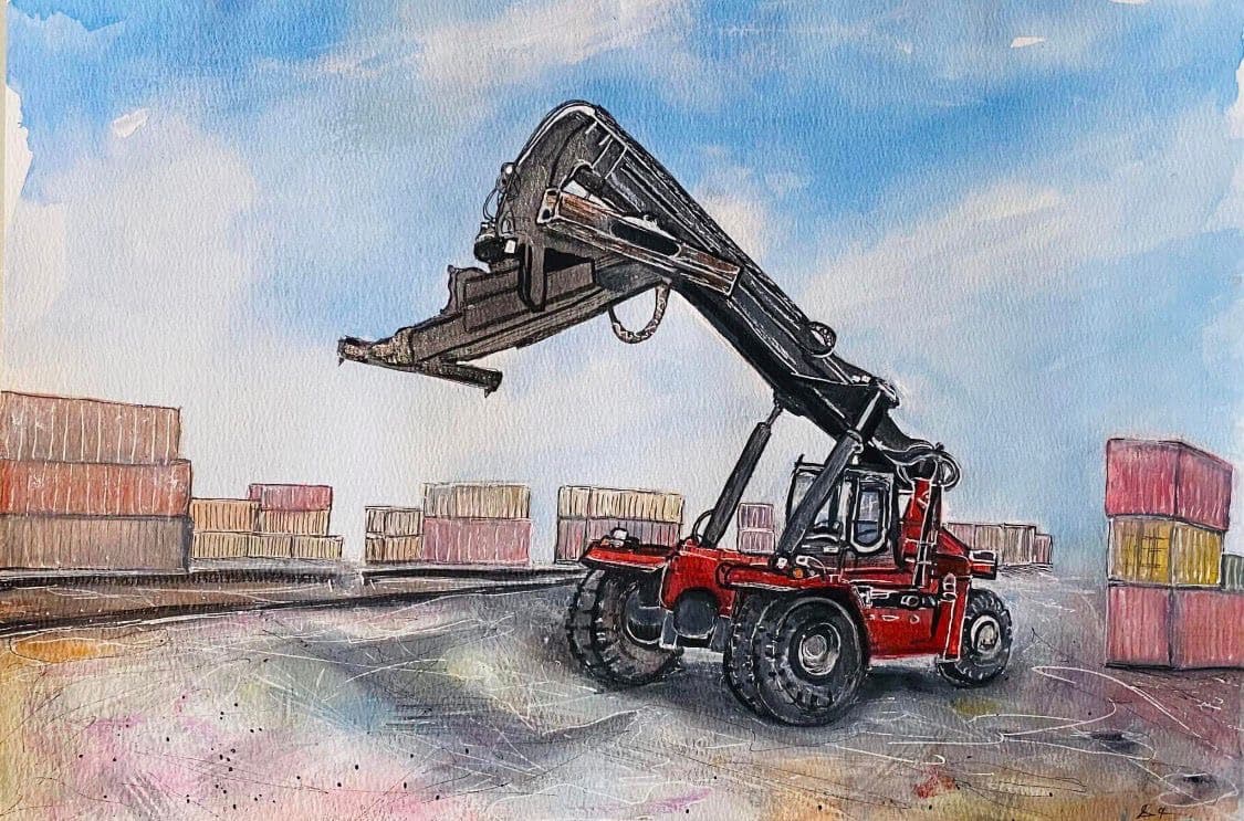 Abstraktes Gemälde Innere Landschaft